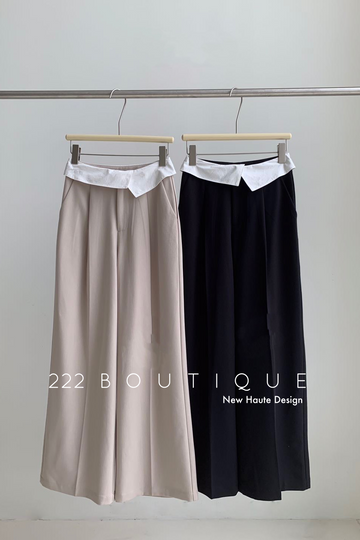 high waist palazzo trousers