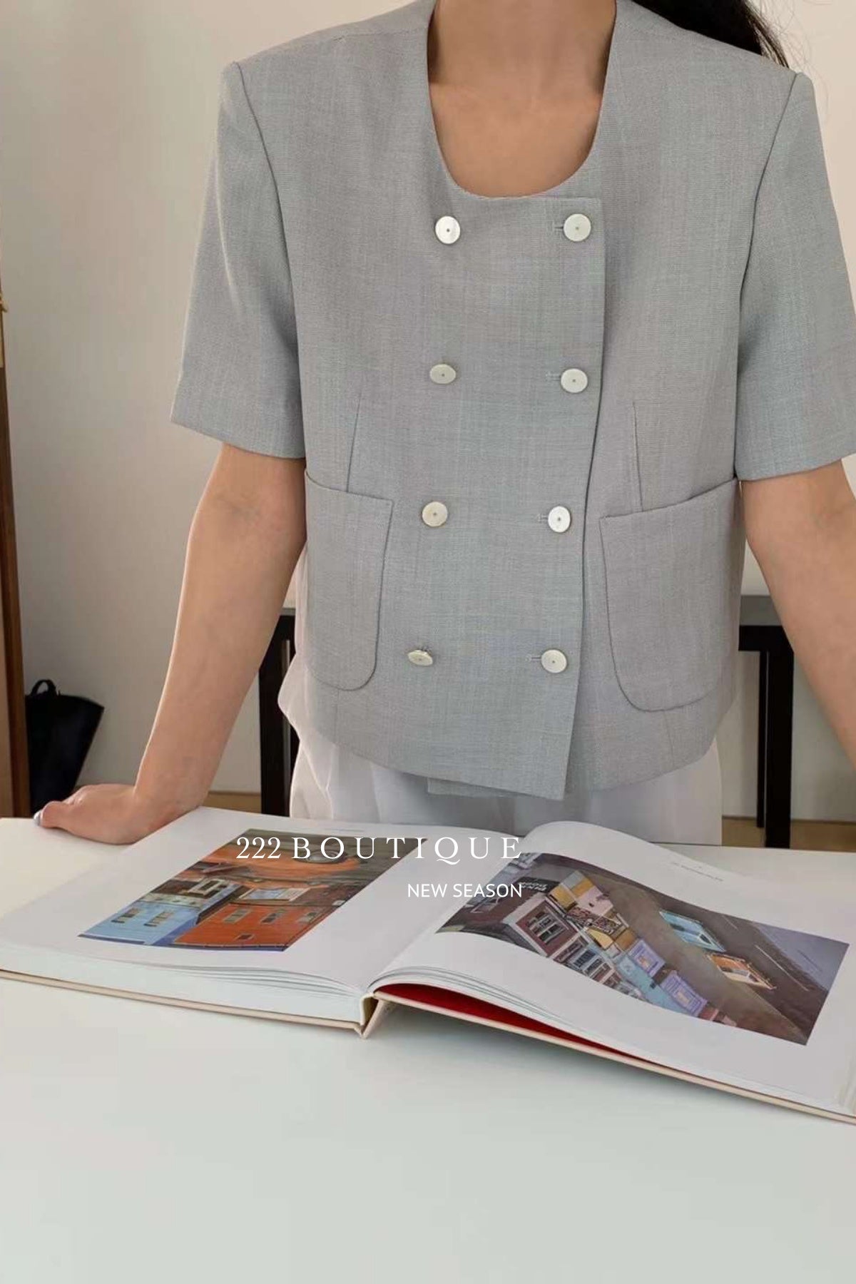 short sleeve tweed