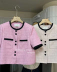short sleeve tweed