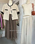 short sleeve tweed