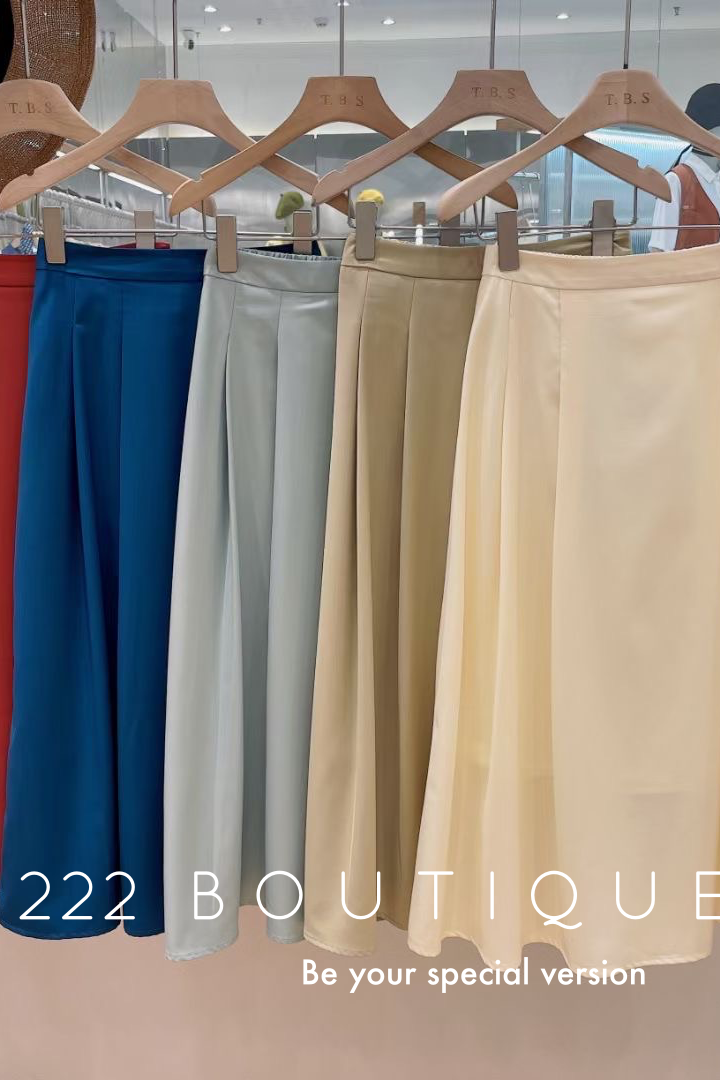 Cotton midi skirt