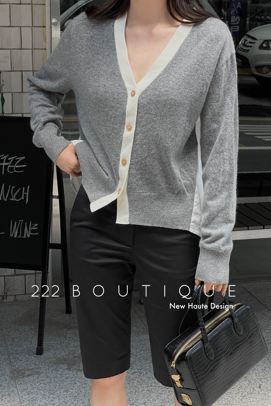 Fine-knit cardigan
