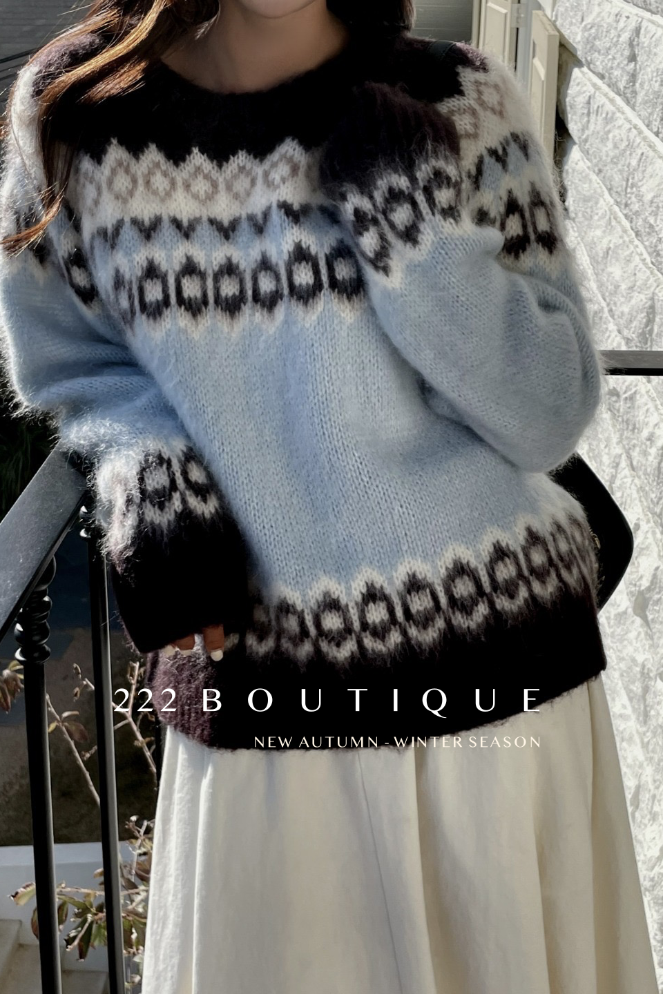 Oversize printed sweater