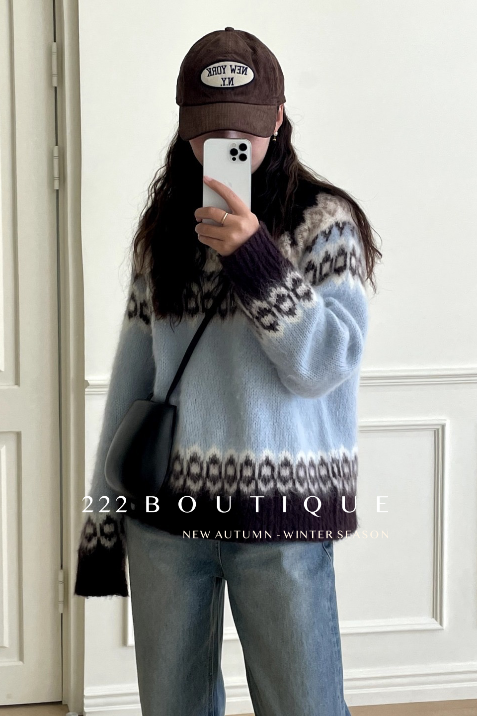 Oversize printed sweater