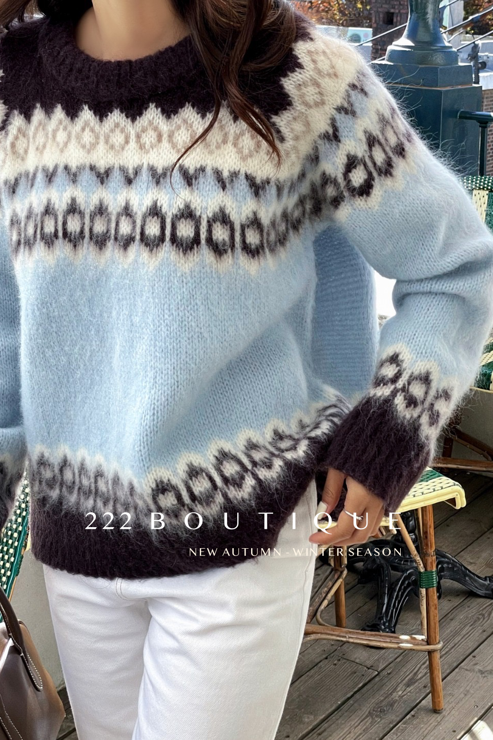 Oversize printed sweater