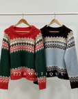 Oversize printed sweater