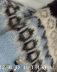 Oversize printed sweater