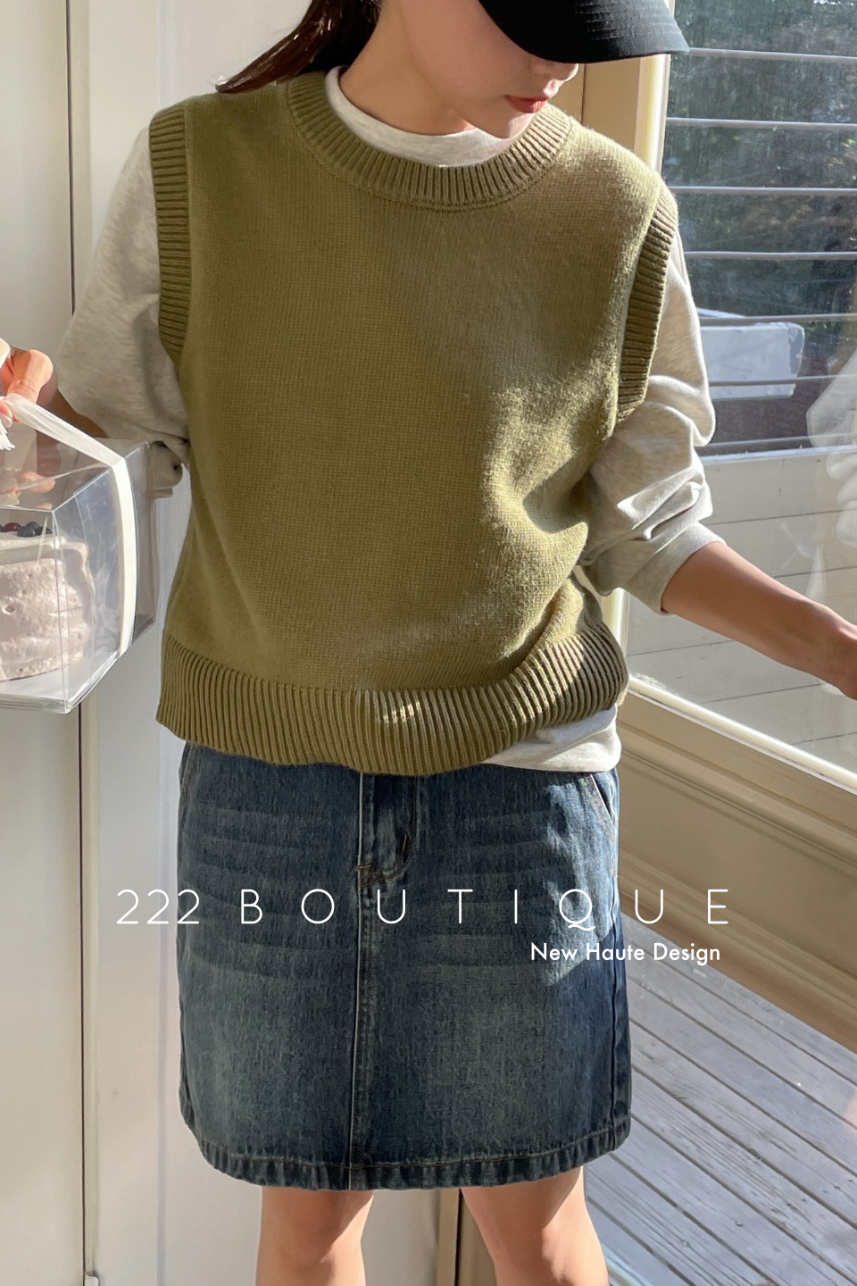 open- back knitted gilet