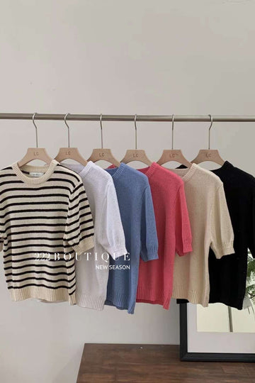 crew neck knit shirt