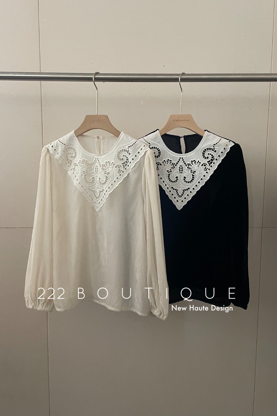 Lace velvet blouse