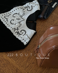 Lace velvet blouse