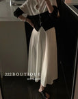 long khaki skirt
